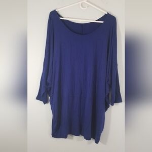 Womens Blouse. 1/2 Sleeves. Banded Bottom Half Flowy Top. Plus Size 1X Very Soft